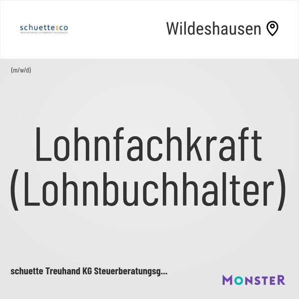 Lohnfachkraft (Lohnbuchhalter)