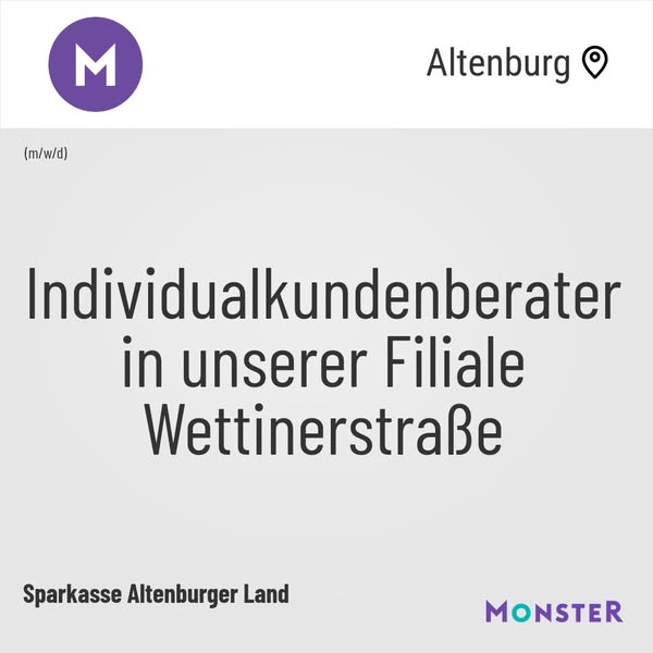 Individualkundenberater in unserer Filiale Wettinerstraße