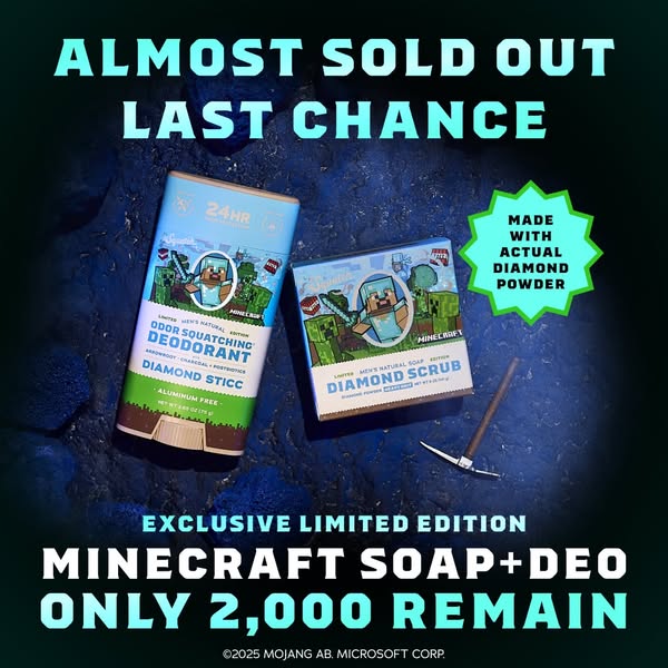 💎 LIMITED MINECRAFTᵀᴹ SOAP & DEO ARE BACK