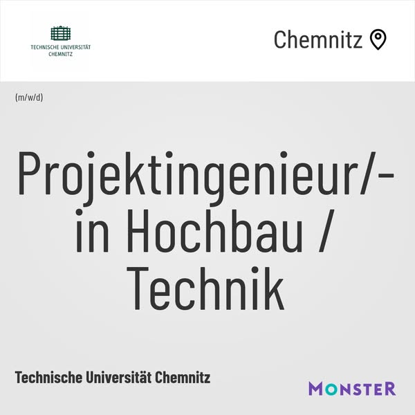 Projektingenieur/-in Hochbau / Technik