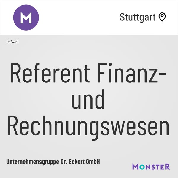 Referent Finanz- und Rechnungswesen