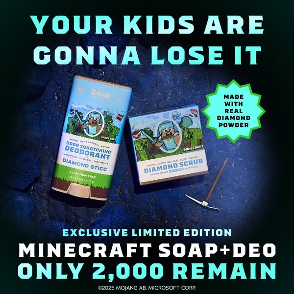 💎 LIMITED MINECRAFTᵀᴹ SOAP & DEO ARE BACK