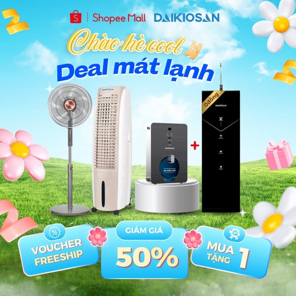 Quạt Điều Hòa Daikiosan giảm đến 50%
