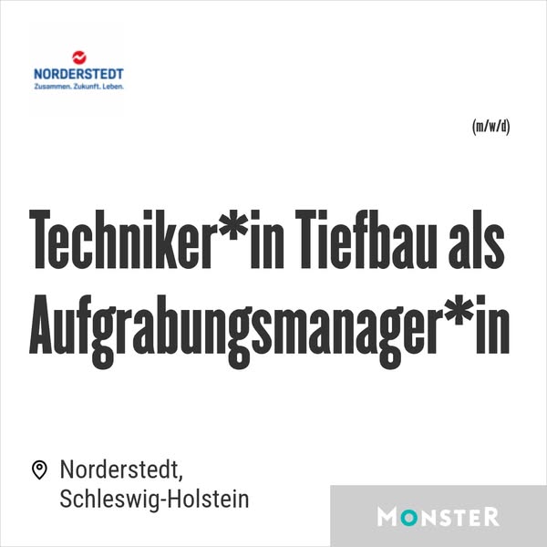 Techniker*in Tiefbau als Aufgrabungsmanager*in